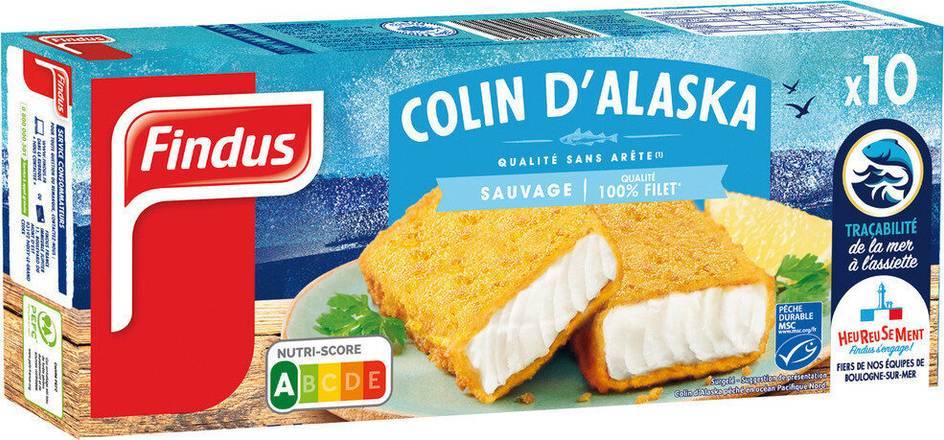 Tranches panées de colin d'alaska msc - findus - 400g