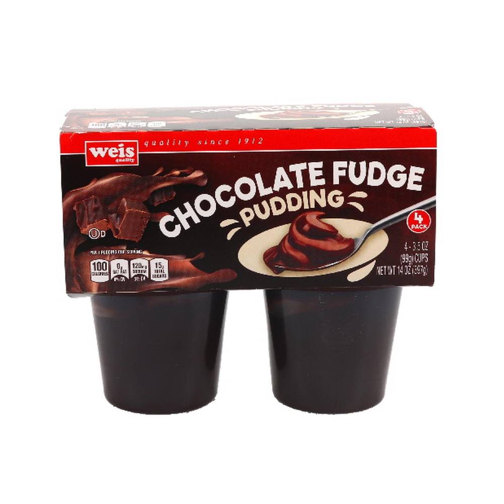 Weis Chocolate Fudge Pudding (3.5 oz, 4 ct)