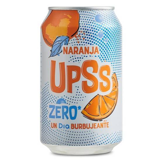 Refresco de naranja zero Upss lata 33 cl