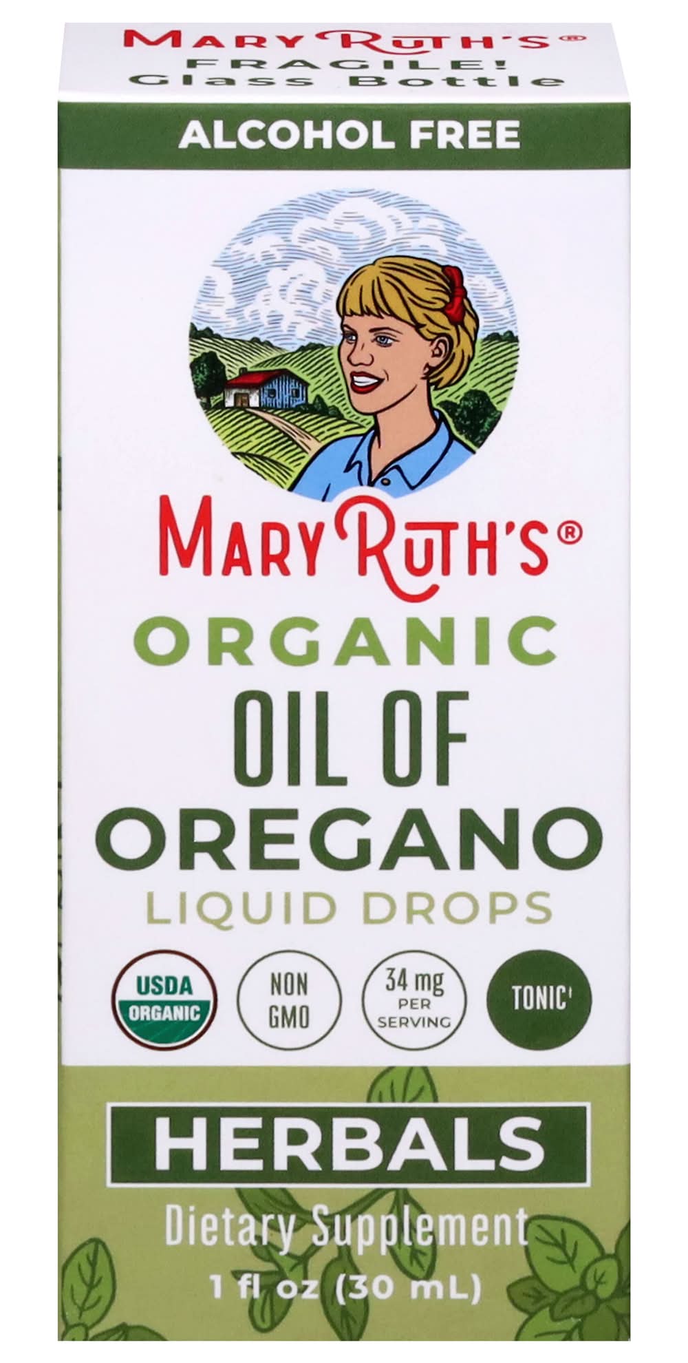 MaryRuth's Organic Oil Of Oregano Liquid Drops Herbals Supplement (1 fl oz)