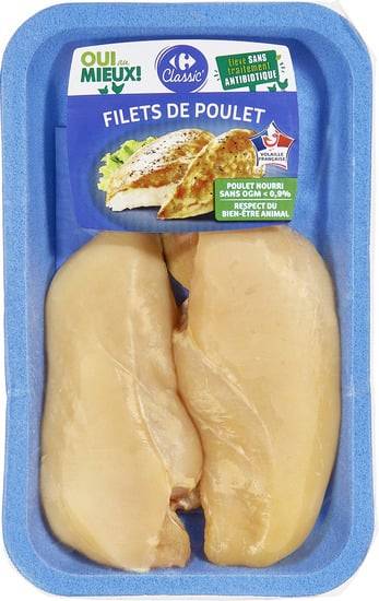 Carrefour Classic' - Filet de poulet jaune (2 pièces)