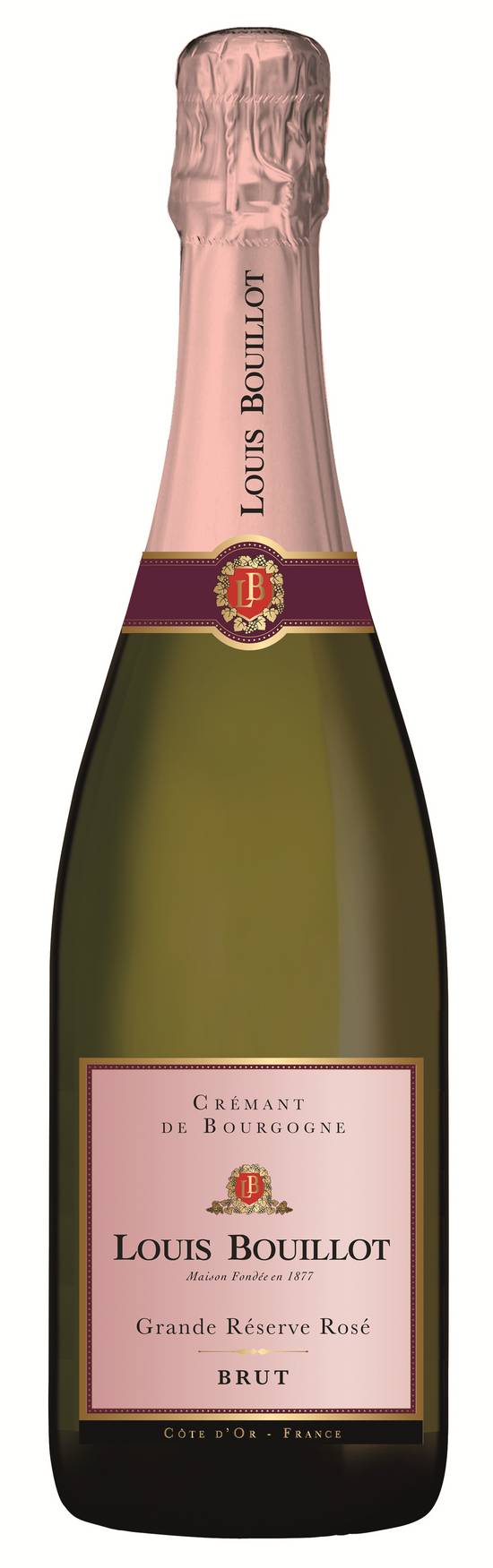 Louis Bouillot - Vin pétillant brut crémant de Bourgogne grande réserve rosé (750 ml)