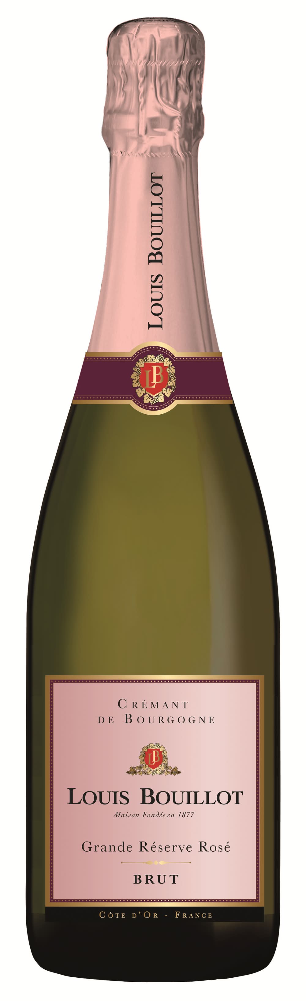 Louis Bouillot - Vin pétillant brut crémant de bourgogne grande réserve rosé (750ml)