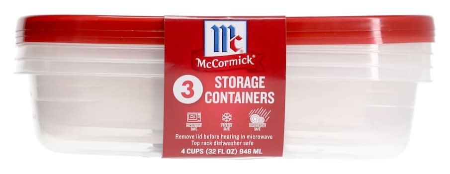 McCormick Rectangular Storage Containers, 6.25x9.125 In (3 ct)