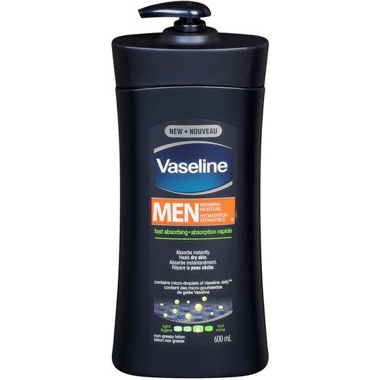 Vaseline lotion hydratante à absorption rapide hydrataion réparatrice pour hommes (600 ml) - men repairing moisture non-greasy lotion (600 ml)