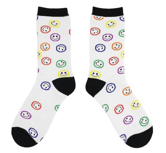 Pride Smiley Face Crew Socks By Celebrate It