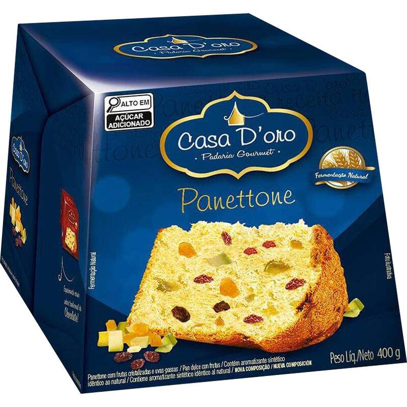 Casa d'oro panettone com frutas (400 g)