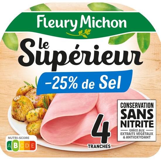 Fleury Michon - Jambon le supérieur (4 pièces)
