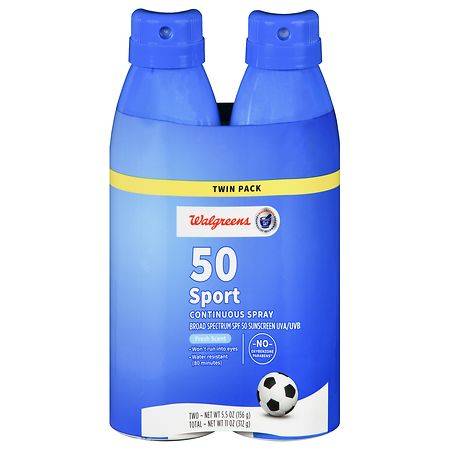 Walgreens Sport Sunscreen Continuous Spray Spf 50 Fresh