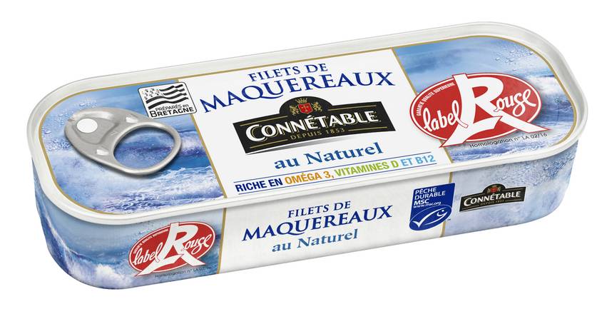 Connétable - Connectable filets maquereaux au naturel msc label rouge