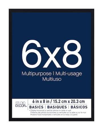 Studio Décor Multipurpose Frame, 6 In X 8 In, Black