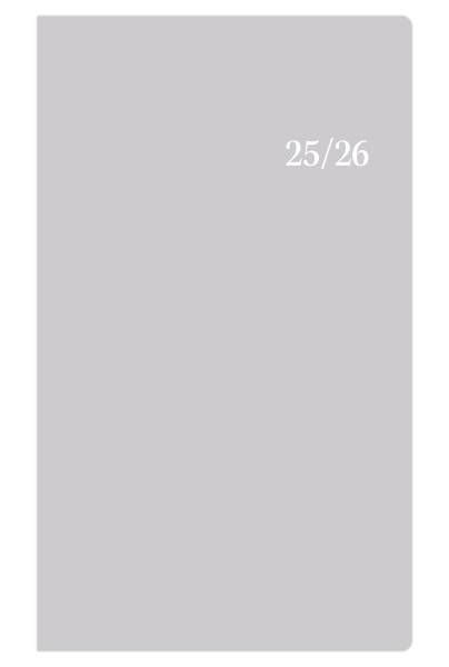 2025-2026 Blue Sky Monthly Stapled Planner, 3-5/8" x 6-1/8", Gray, January To December