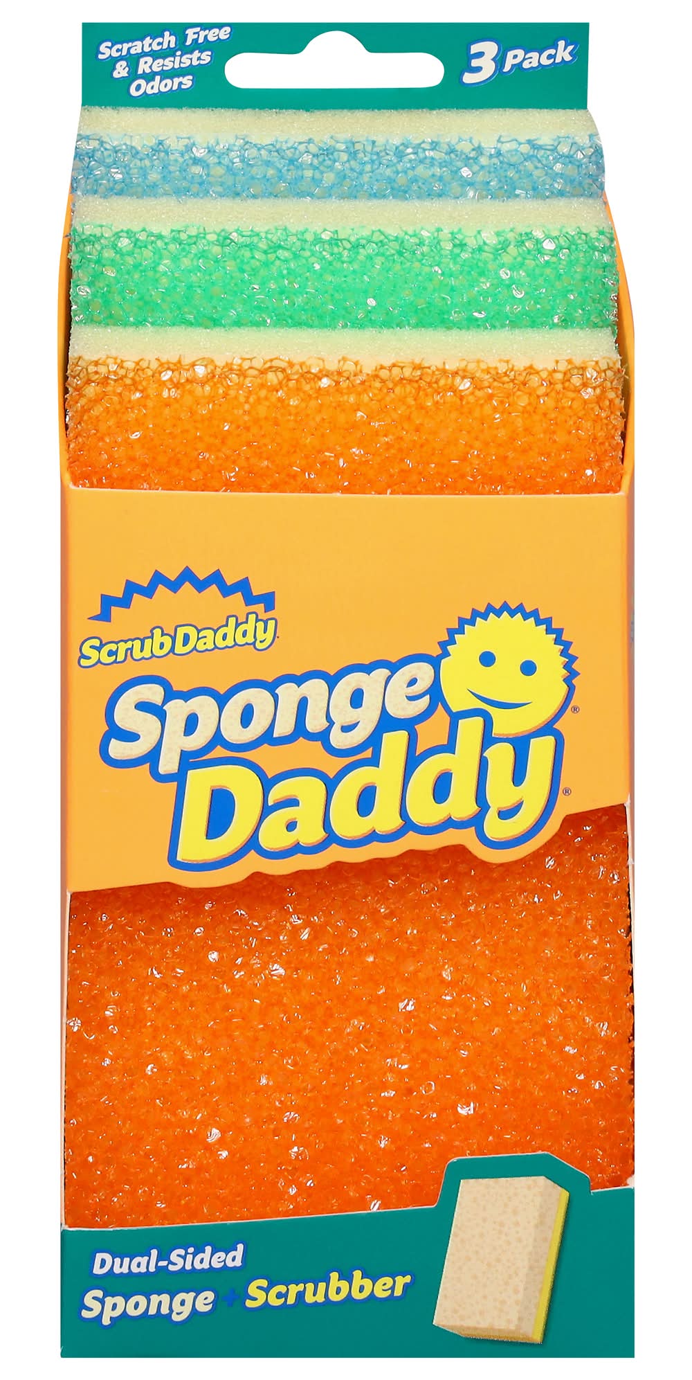 Scrub Daddy Sponge Daddy Dual Sided Sponge & Scrubber (3 ct)