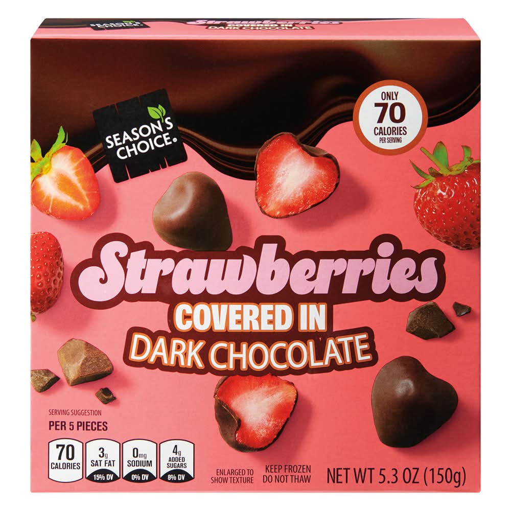 Season's Choice Covered Strawberries, Dark Chocolate (5.3 oz)