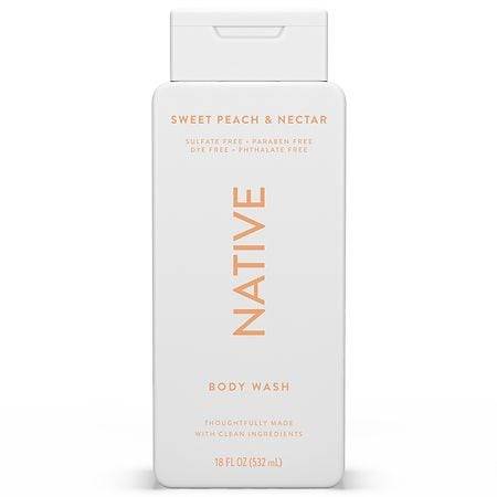 Native Body Wash Sweet Peach & Nectar - 18.0 fl oz