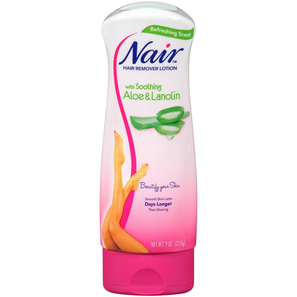 Nair Hair Remover Lotion, Aloe & Lanolin, 9 Oz