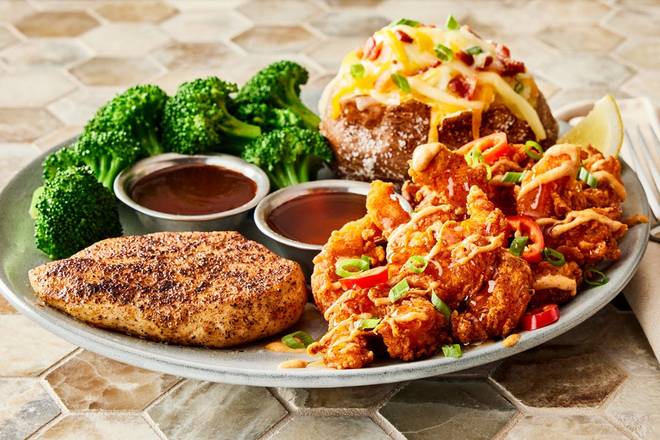 NEW!  Grilled Chicken & Hot Honey Fried Shrimp