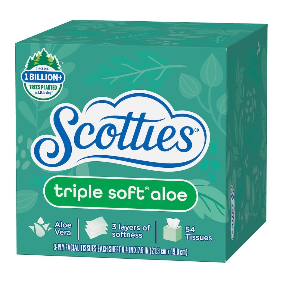 Scotties 3-Ply Facial Tissues with Aloe, 54-ct. Boxes