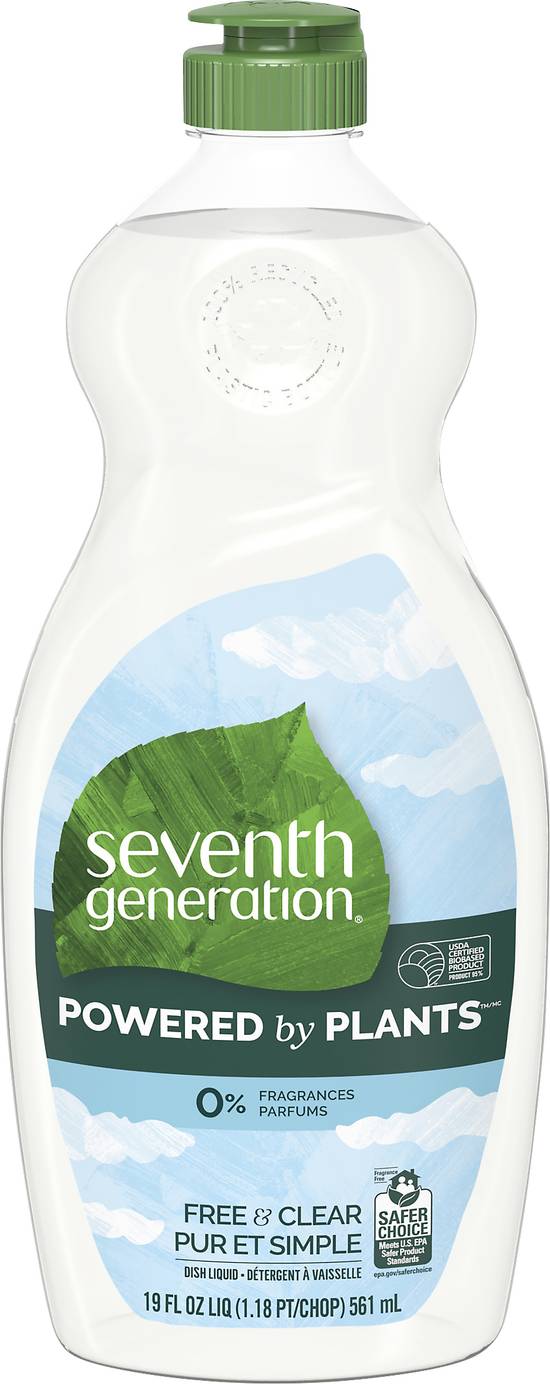 Seventh Generation Free & Clear Dish Liquid Soap