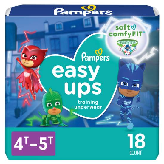 Pampers Easy Ups Training Underwear Boys, Size 6, 4T-5T 18 CT