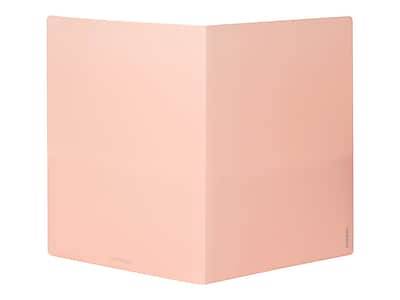 Poppin 2-Pocket Portfolio Folder, Blush/Light Gray (105225)