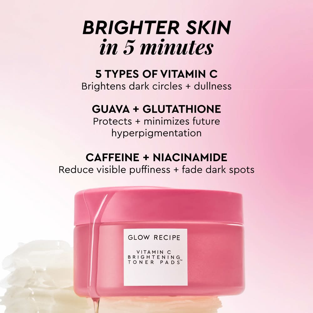 can glutathione reduce dark circles Glow Recipe Vitamin C Brightening Korean Toner Pads Delivery Near Me | Order Online Original what foods are naturally G/H:2mm
