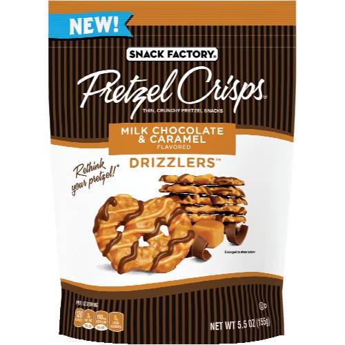 Snack Factory Milk Chocolate & Caramel Pretzel Crips Drizzlers