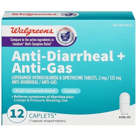 Walgreens Anti-Diarrheal Multi-Symptom Caplets (12 ct)