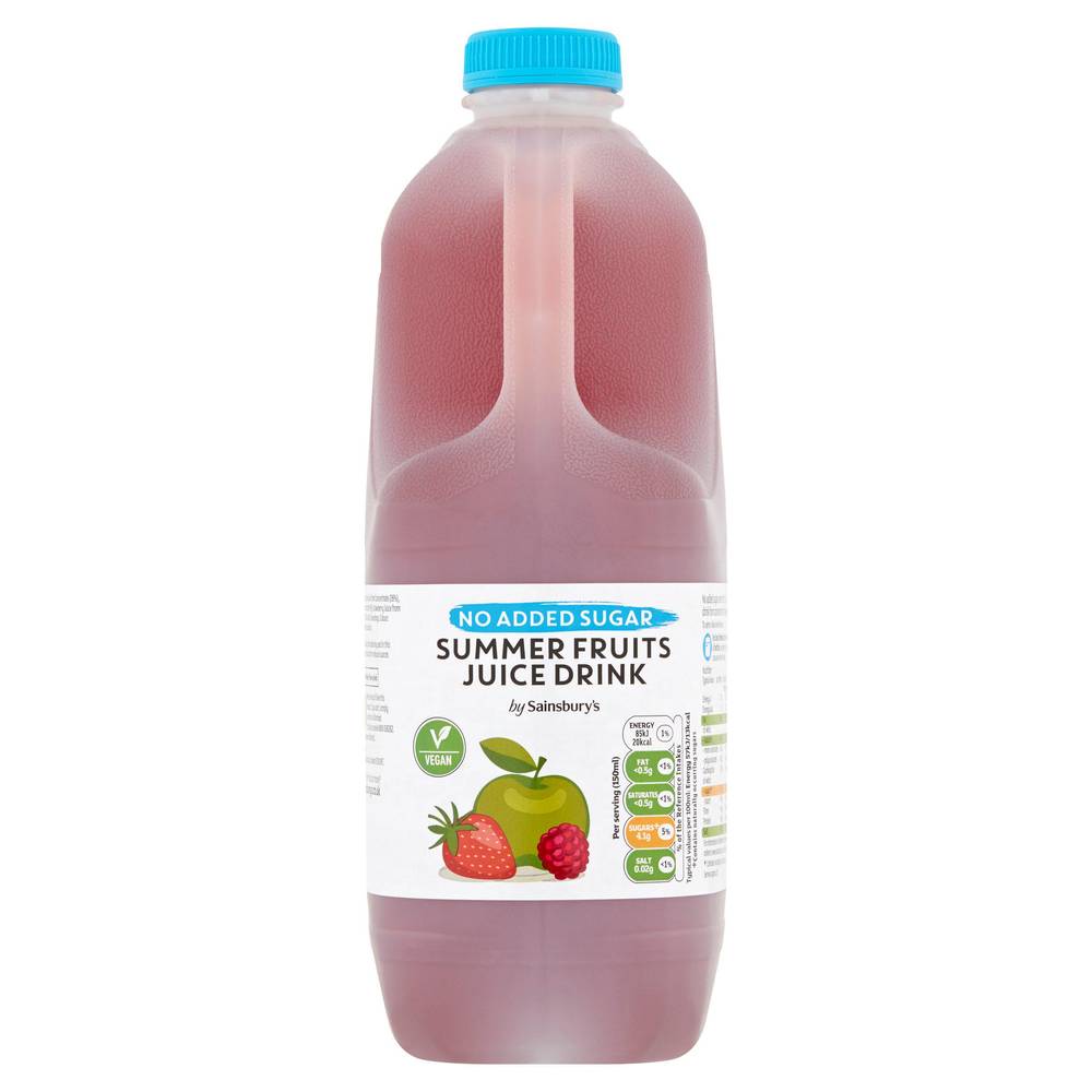 Sainsbury's No Added Sugar Summer Fruits Juice Drink 2L