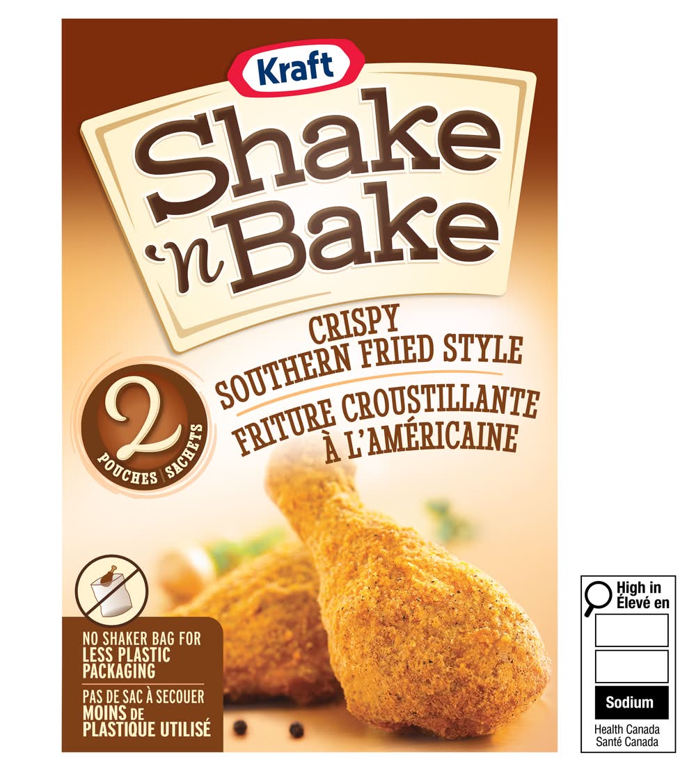 Kraft Shake 'N Bake Southern Fried Coating Mix, Chicken (142 g, 2 ct)