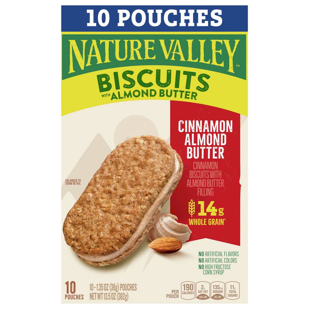 Nature Valley Biscuits, Cinnamon-Almond Butter (1.35 oz, 10 ct)