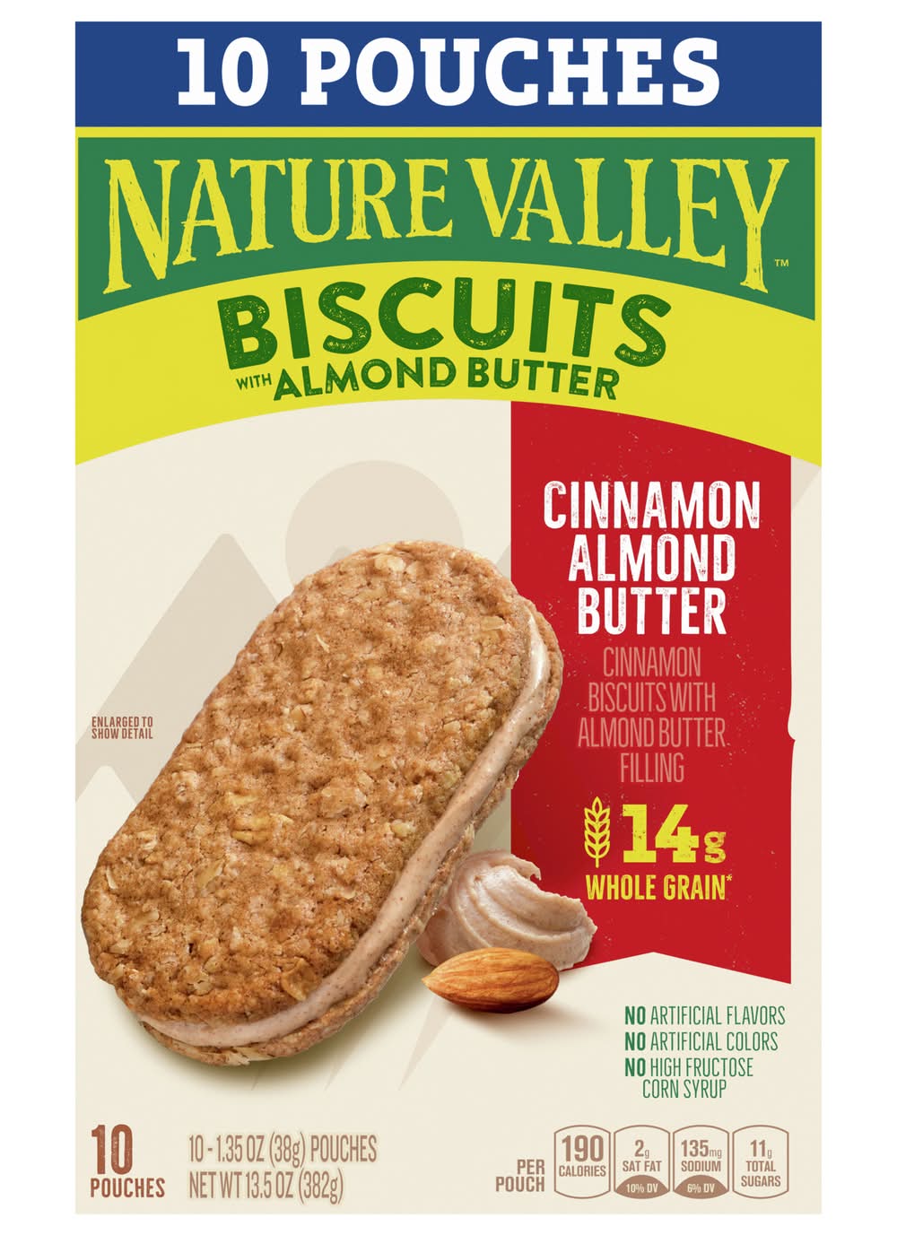 Nature Valley Biscuits, Cinnamon-Almond Butter (1.35 oz, 10 ct)