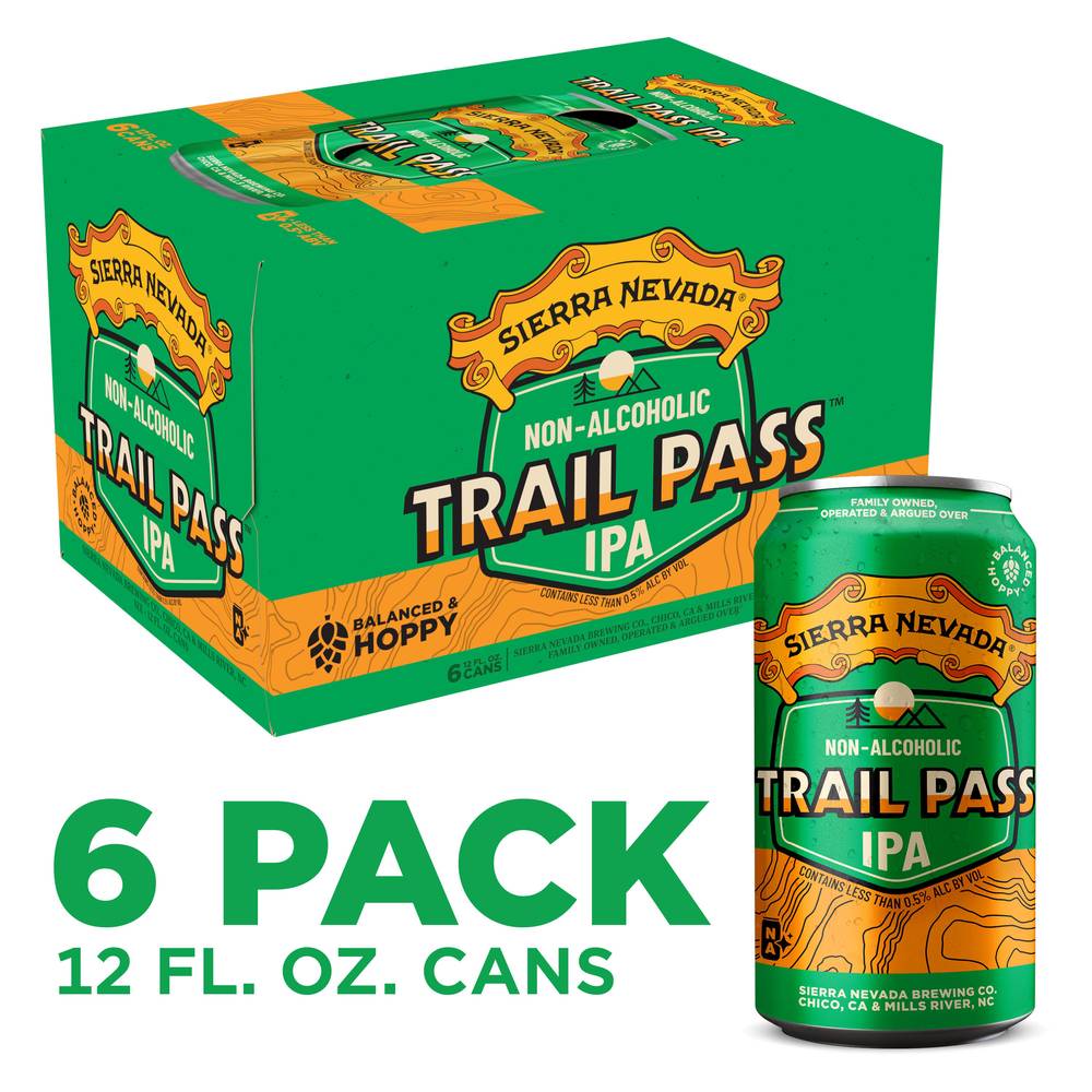Sierra Nevada Trail Pass Non-Alcoholic Ipa Craft Beer (6 x 12 fl oz)