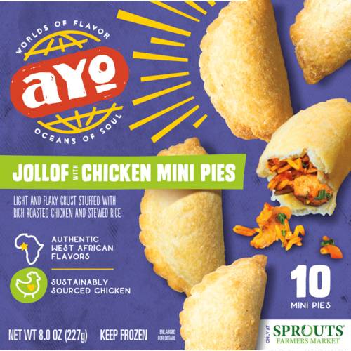 Ayo Jollof With Chicken Mini Pies