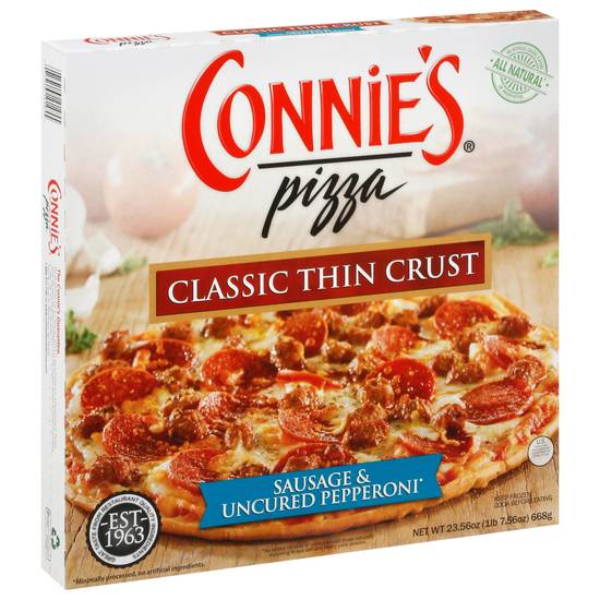 Connie's Classic Thin Crust Sausage & Uncured Pepperoni Pizza