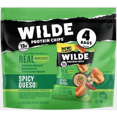 Wilde Protein Chips, Spicy Queso (4 x 1.34 oz)