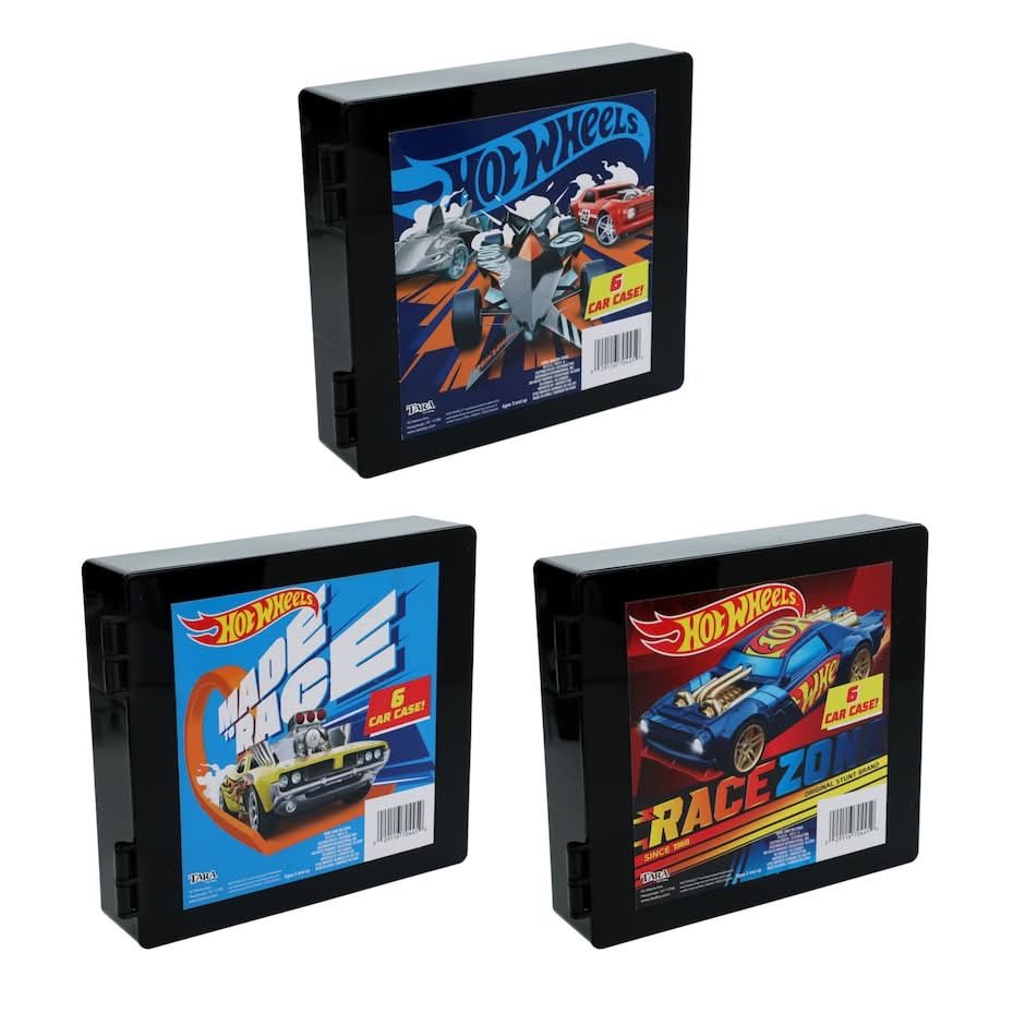 Tara Toy Hot Wheels Six Car Case, 6x6.5 in (3 ct)