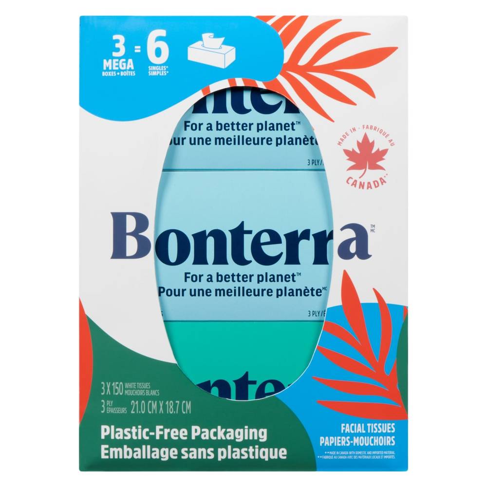 Bonterra Mega 150 Sheet Facial Tissue (3 EA)