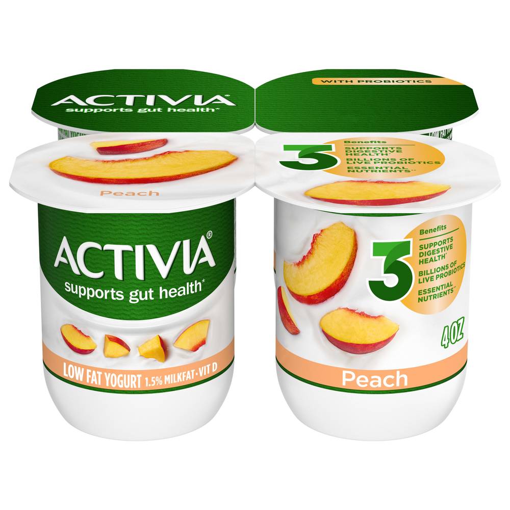 Activia Probiotic Peach Lowfat Yogurt