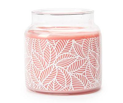 Chamomile & Tonka Silkscreen Leaf Pattern Jar Candle, 14.5 oz.