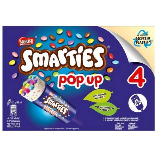 Smarties pop up vanille Smarties X4