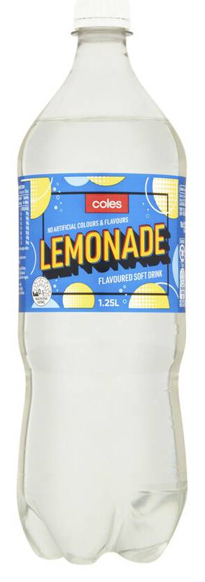 Coles Soft Drink, Lemonade (1.25L)
