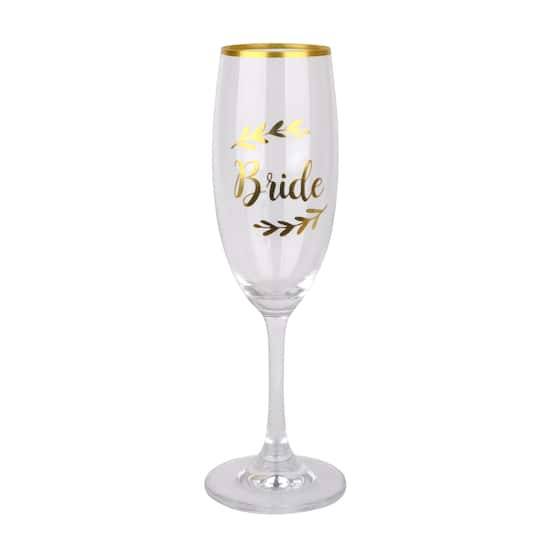 Celebrate It Bride Toasting Flute, Clear-Gold