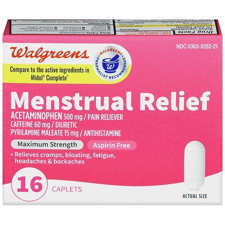 Walgreens Maximum Strength Menstrual Relief Caplets (16 ct)