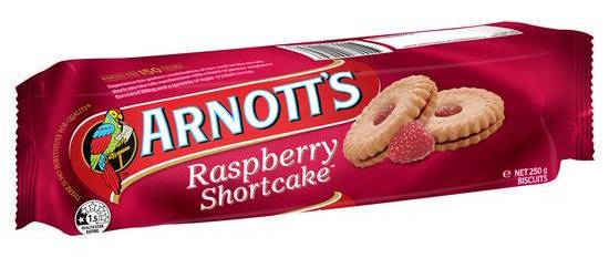 Arnott's Raspberry Shortcake 250g