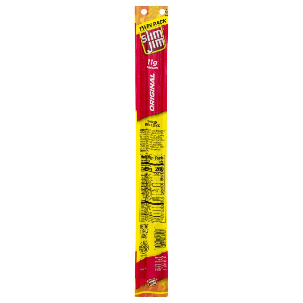 Slim Jim Original Snack Stick (2 ct) (smoked)