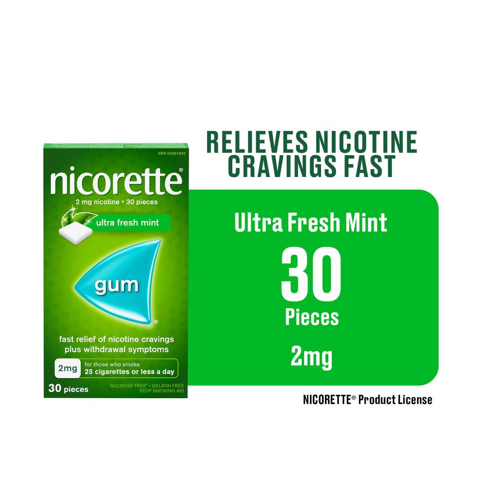 Nicorette Coated Gum, Fresh Fruit 2mg (50 g)