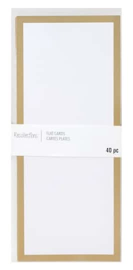 Recollections Flat Cards, 9.8x23.4 cm, Gold (40 ct)