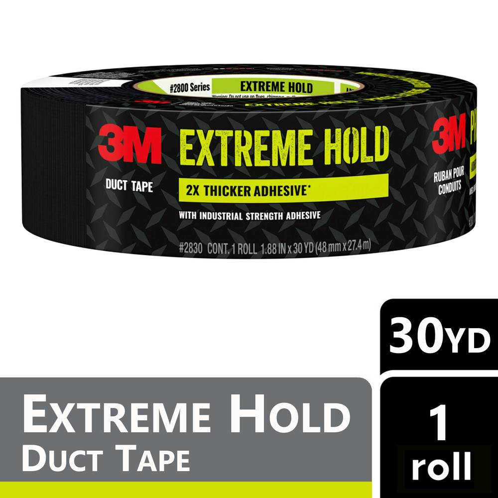 3M Duct Tape Black Rubberized Duct Tape 1.88-in x 30 Yard(s) | 2830-B