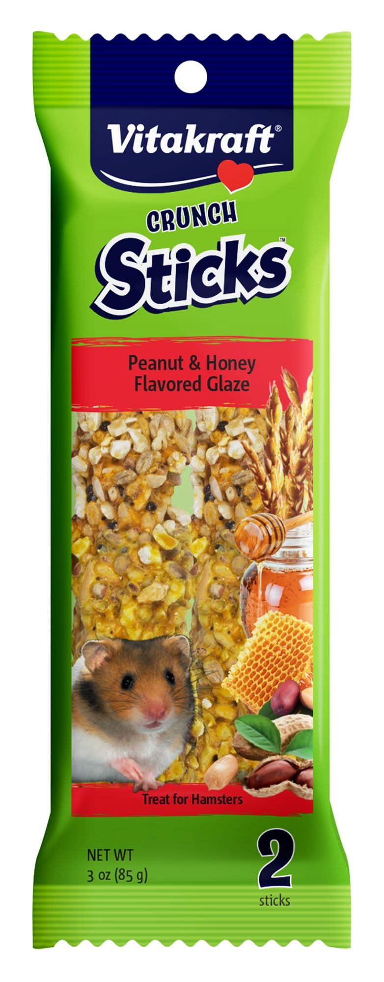 Vitakraft® Peanut and Honey Glazed Hamster Crunch Sticks (Size: 3 Oz)
